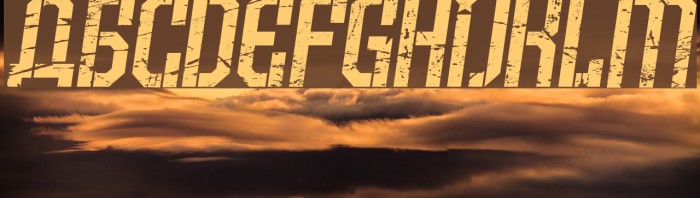 Armenia Grunge Italic Font examples