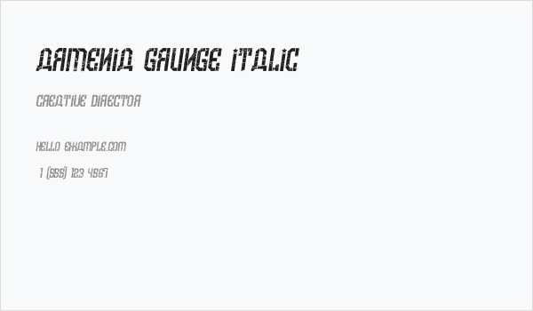 Armenia Grunge Italic Business Card