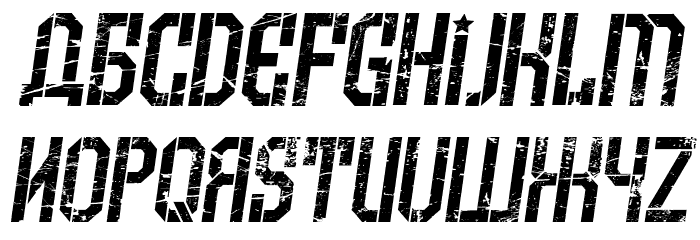Armenia Grunge Italic Font LOWERCASE