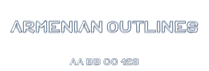 Armenian Outlines Font Preview