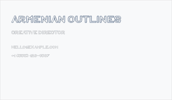 Armenian Outlines Business Card