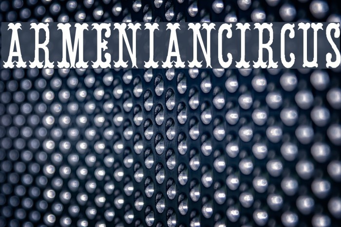 ArmenianCircus Font examples