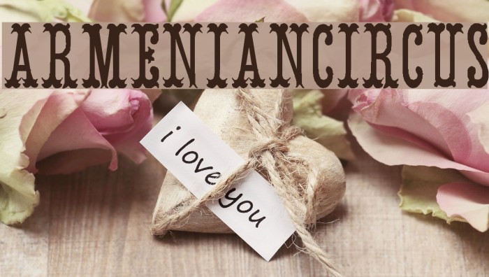 ArmenianCircus Font examples
