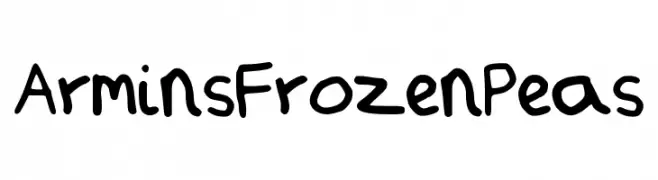 ArminsFrozenPeas  les polices de caractères gratuit tlcharger