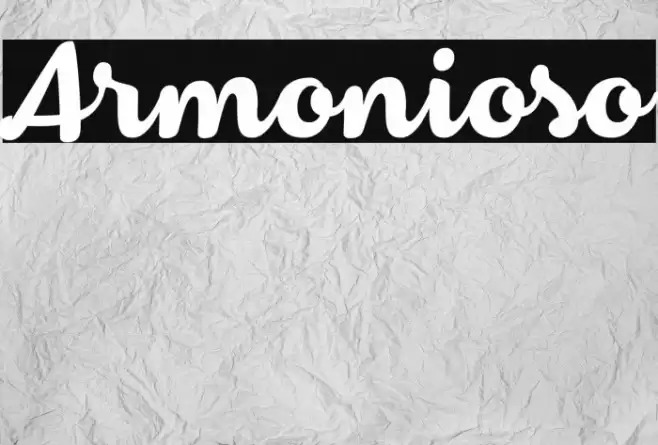 Armonioso Schriftart examples