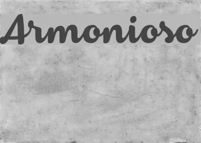 Armonioso Font examples