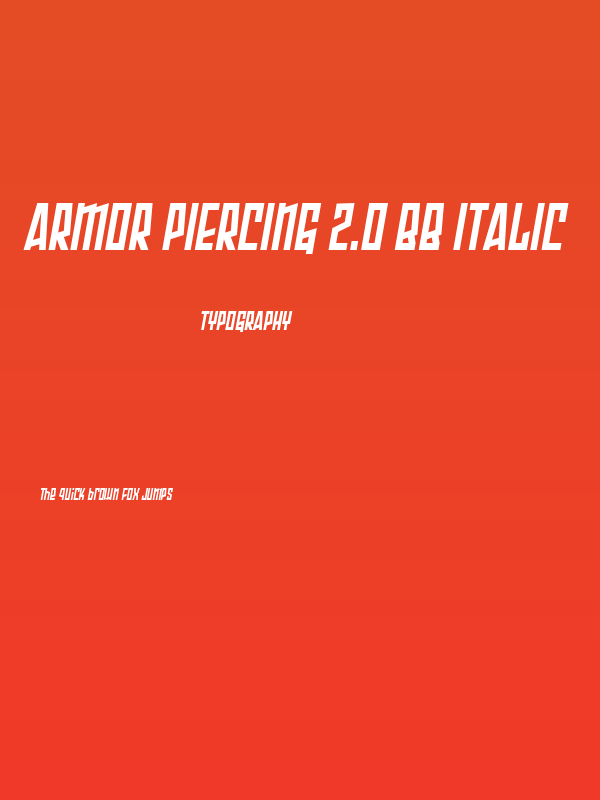 Armor Piercing 2.0 BB Italic Poster