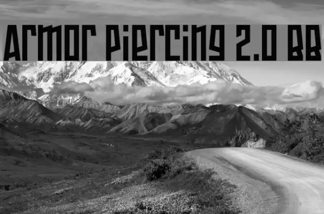 Armor Piercing 2.0 BB Font examples
