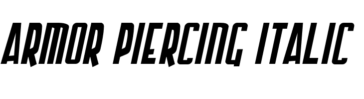 Armor Piercing Italic Font