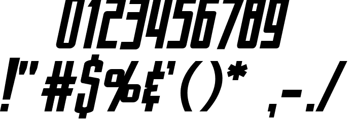 Armor Piercing Italic Font OTHER CHARS