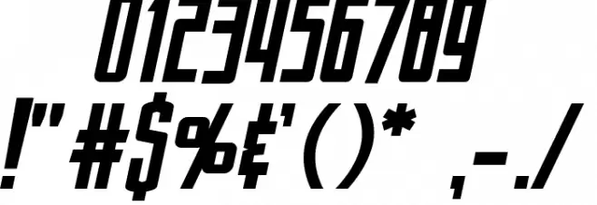 Armor Piercing Italic Font OTHER CHARS