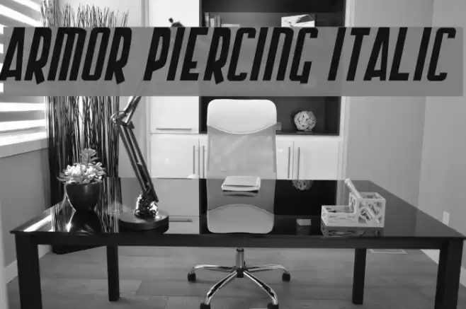 Armor Piercing Italic Font examples