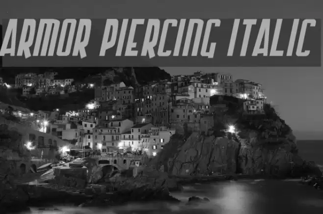 Armor Piercing Italic Font examples