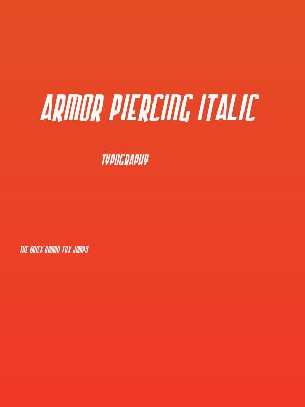 Armor Piercing Italic Poster