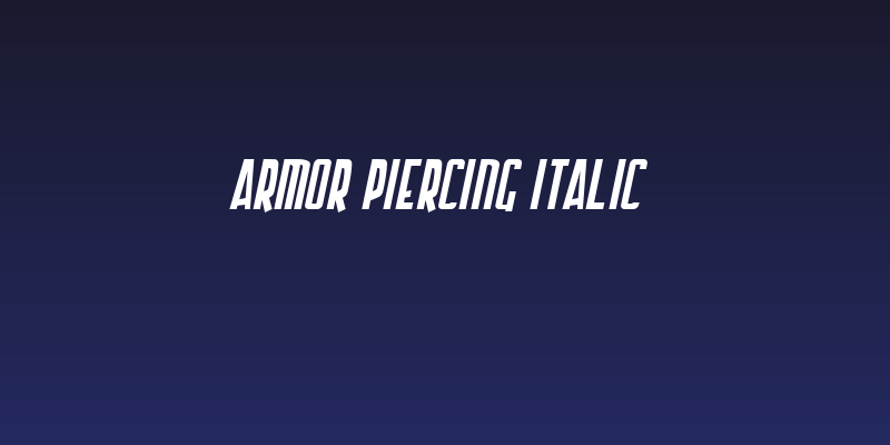 Armor Piercing Italic Social Header