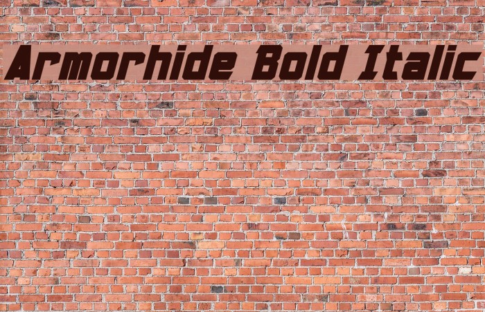 Armorhide Bold Italic Font examples