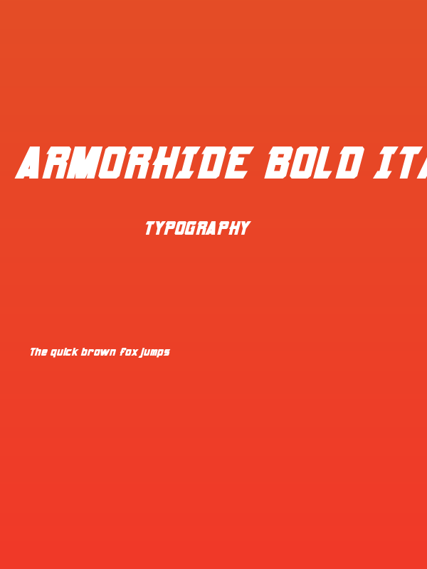 Armorhide Bold Italic Poster