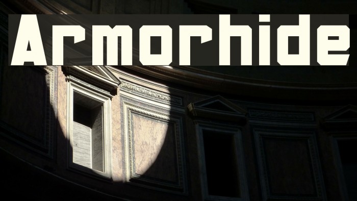 Armorhide Font examples