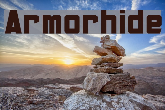 Armorhide Font examples