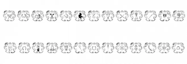 Armorial フォント 大文字