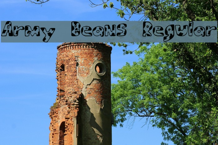 Army Beans Regular Font examples