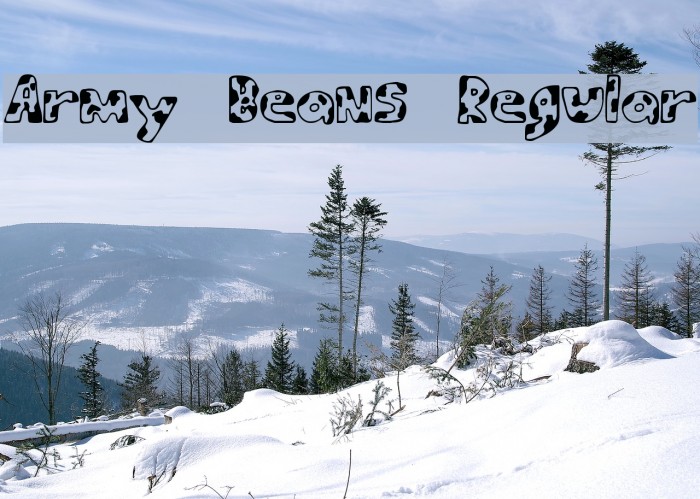 Army Beans Regular Font examples