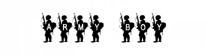 Army Boy  नि: शुल्क फ़ॉन्ट्स डाउनलोड