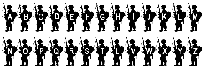 Army Boy Font LOWERCASE