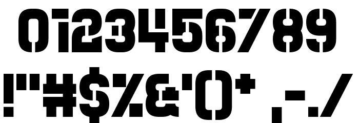 Army Buster Font OTHER CHARS