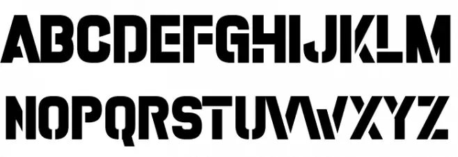 Army Buster फ़ॉन्ट लोअरकेस