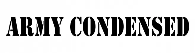 Army Condensed  Fuentes Gratis Descargar