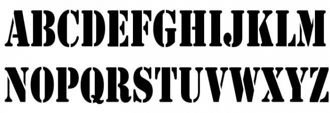 Army Condensed 字体 大写