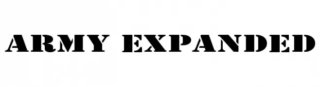 Army Expanded  नि: शुल्क फ़ॉन्ट्स डाउनलोड