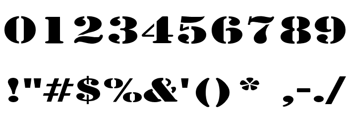 Army Expanded Font OTHER CHARS