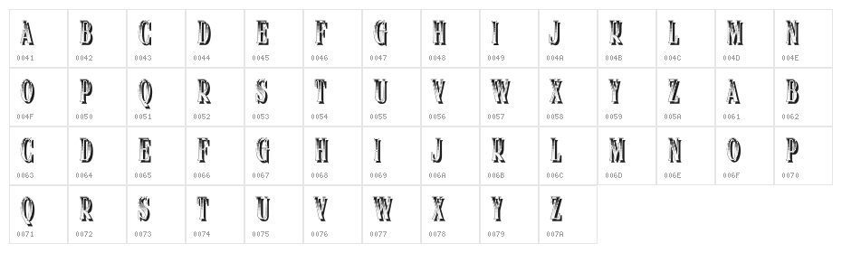 Army Guys Regular Character Map