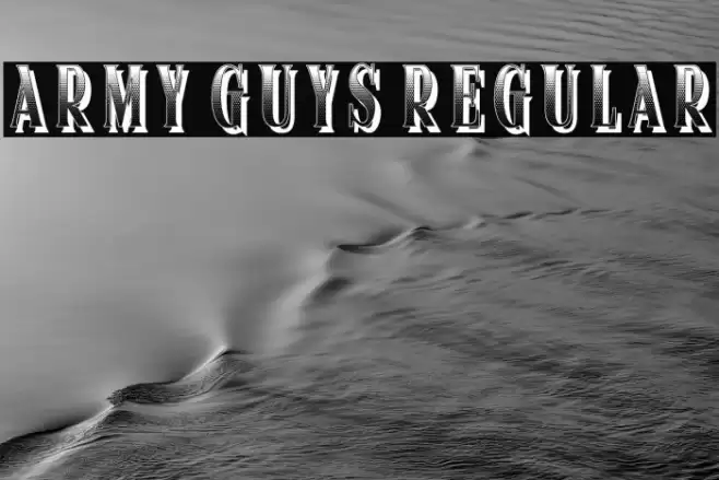 Army Guys Regular Font examples
