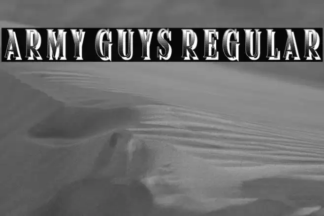 Army Guys Regular Font examples