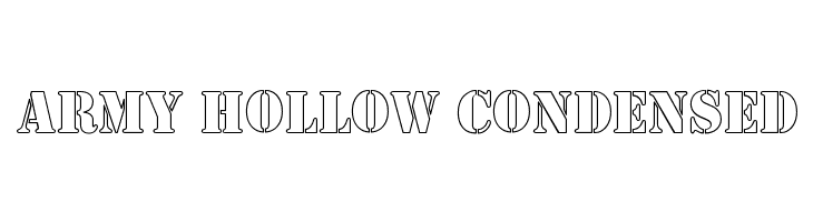 Army Hollow Condensed  لخطوط تنزيل
