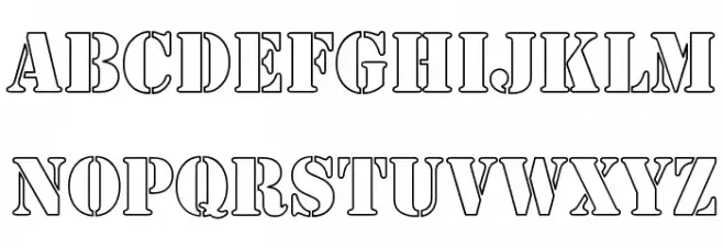 Army Hollow Condensed フォント 大文字