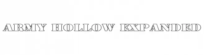 Army Hollow Expanded  नि: शुल्क फ़ॉन्ट्स डाउनलोड