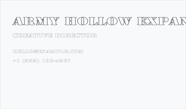 Army Hollow Expanded Business Card