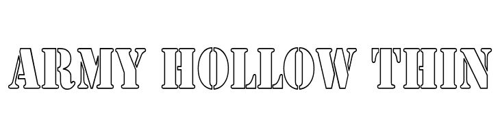 Army Hollow Thin  font caratteri gratis