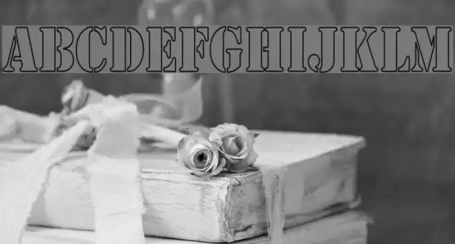 Army Hollow Thin Font examples