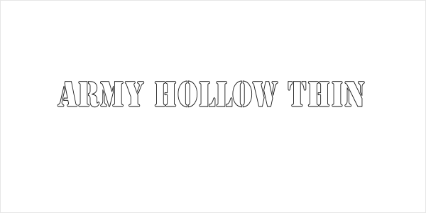 Army Hollow Thin Logo