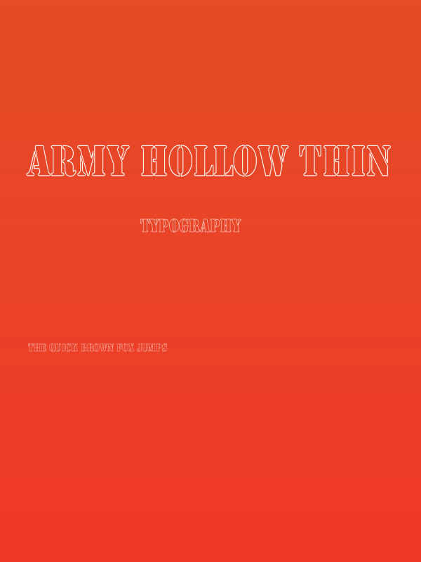 Army Hollow Thin Poster