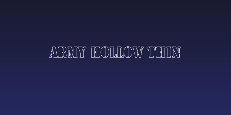Army Hollow Thin Social Header