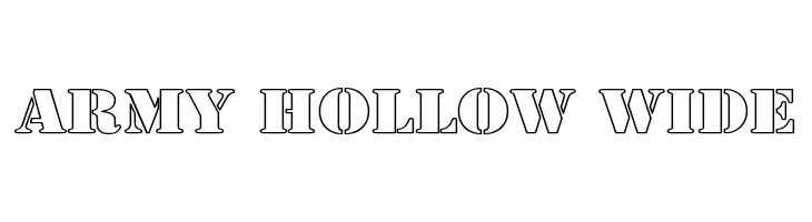 Army Hollow Wide  font caratteri gratis