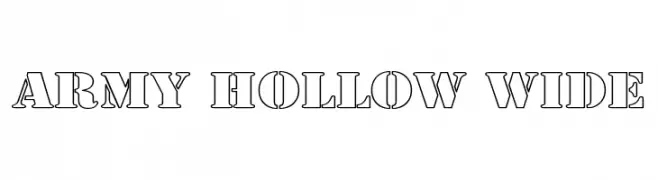 Army Hollow Wide  Fuentes Gratis Descargar