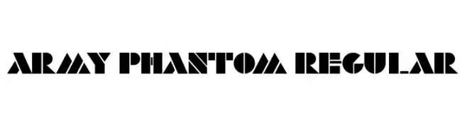 Army Phantom Regular  Frei Schriftart Herunterladen