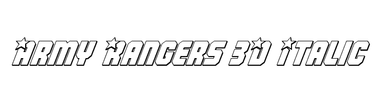 Army Rangers 3D Italic Font